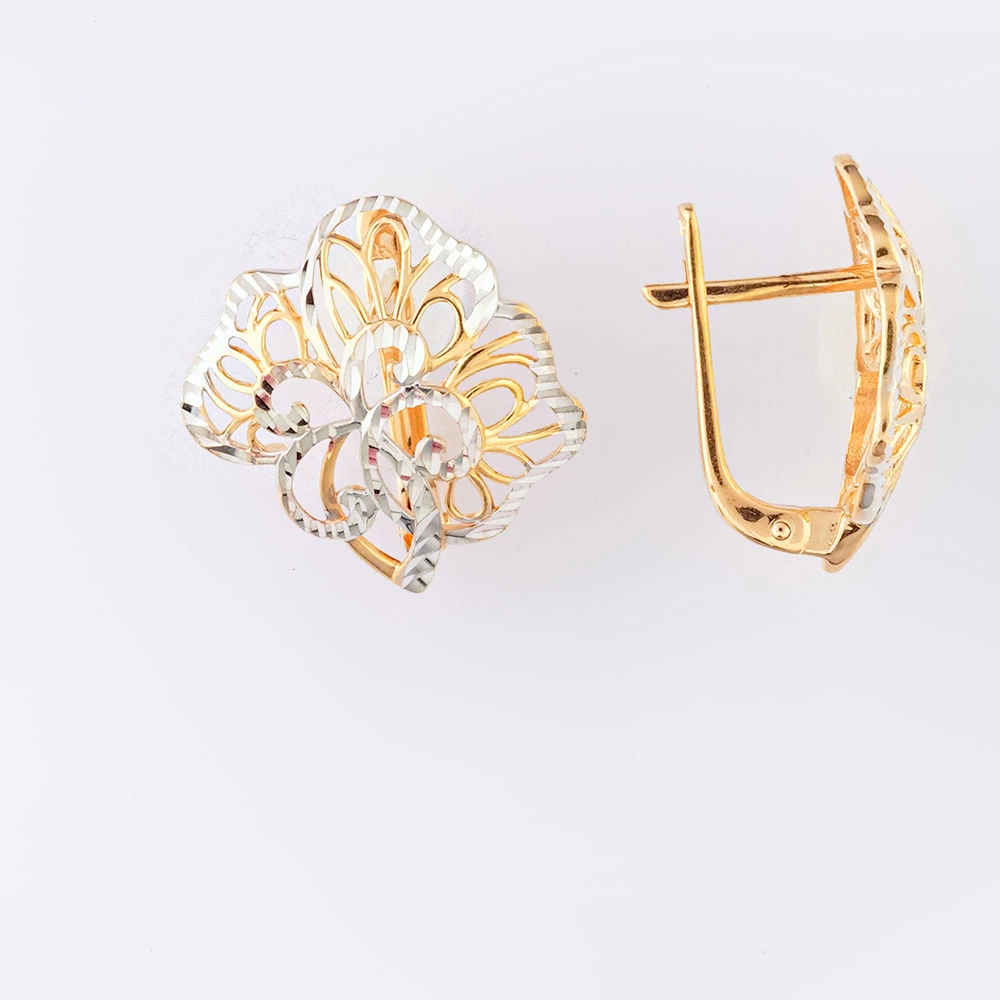 Серьги из красного золота 585 пробы