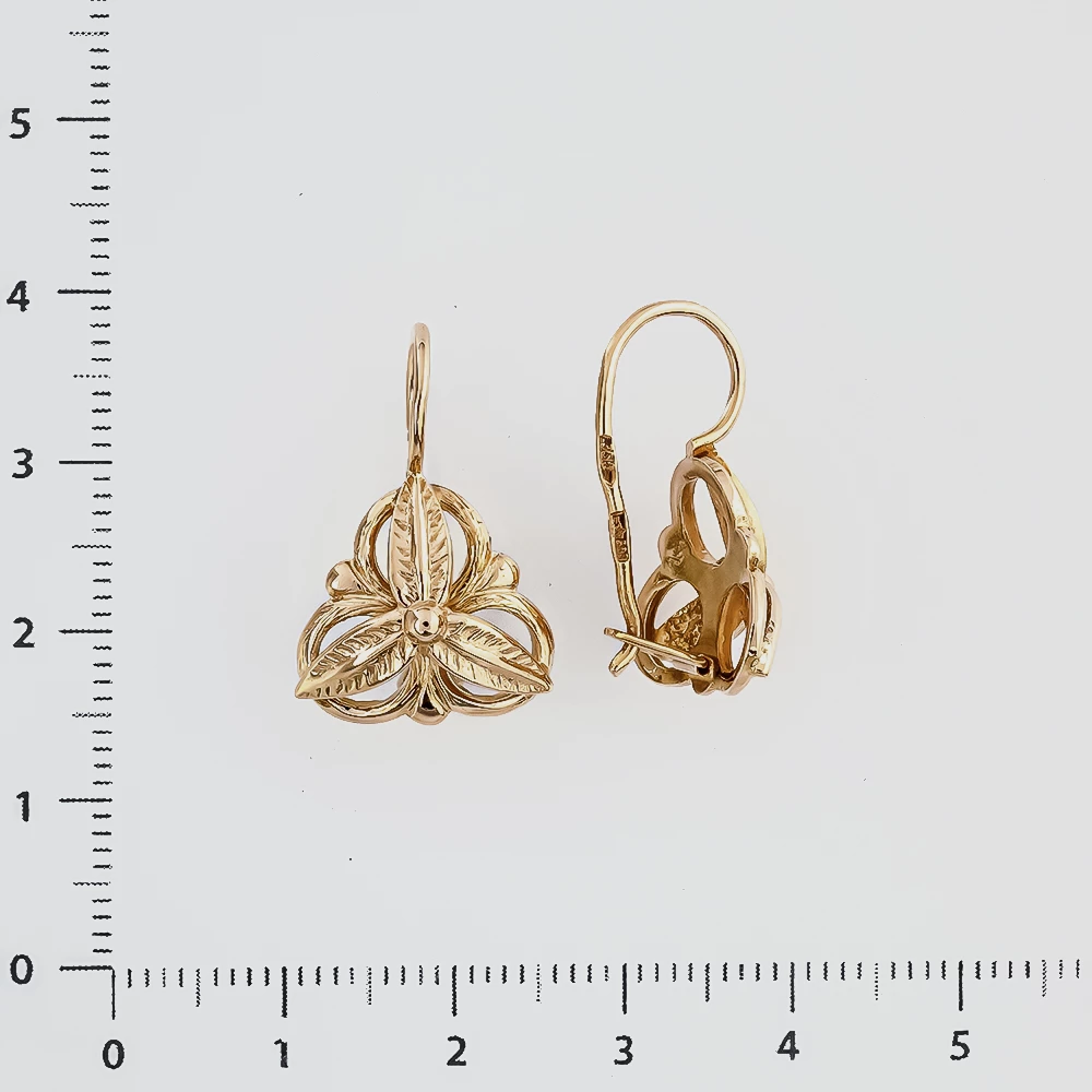 Серьги из красного золота 583 пробы