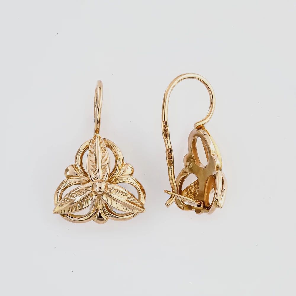 Серьги из красного золота 583 пробы