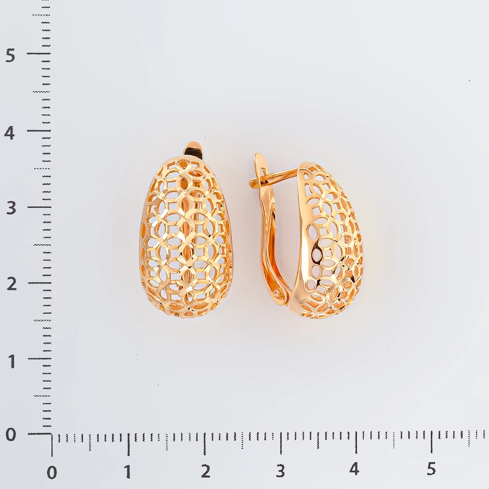 Серьги из красного золота 585 пробы