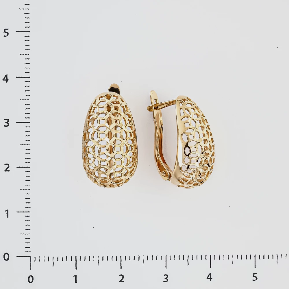 Серьги из красного золота 585 пробы