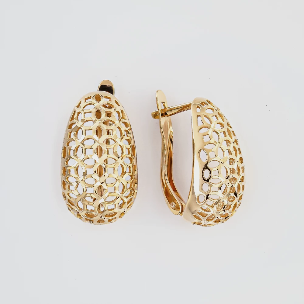 Серьги из красного золота 585 пробы