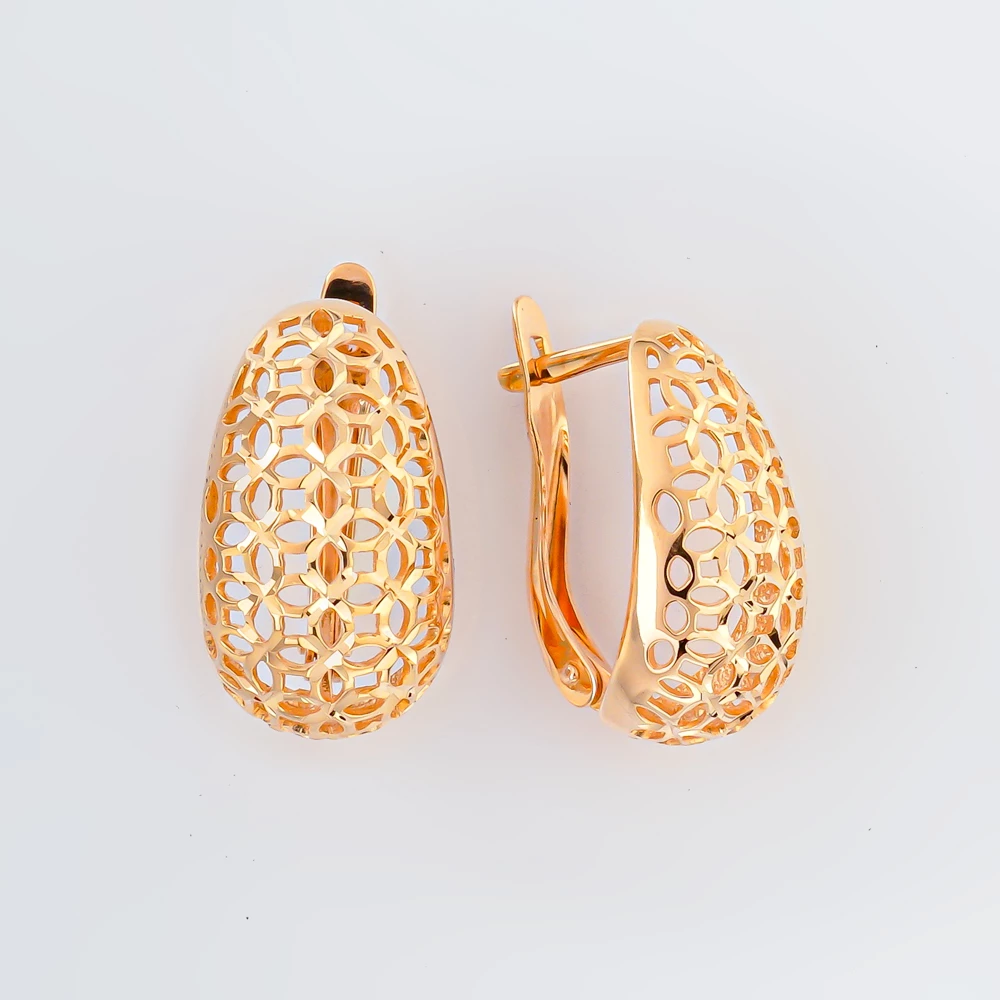 Серьги из красного золота 585 пробы