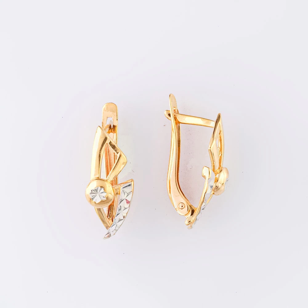 Серьги из красного золота 585 пробы