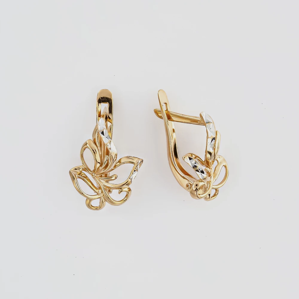 Серьги из красного золота 585 пробы