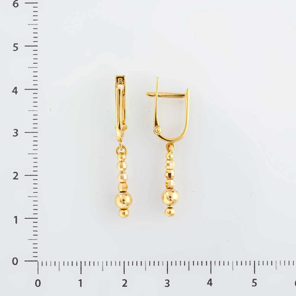 Серьги из желтого золота 585 пробы