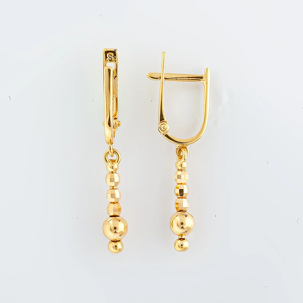 Серьги из желтого золота 585 пробы