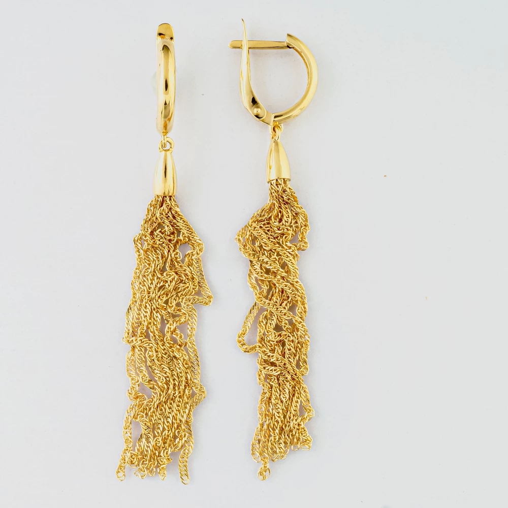 Серьги из желтого золота 585 пробы