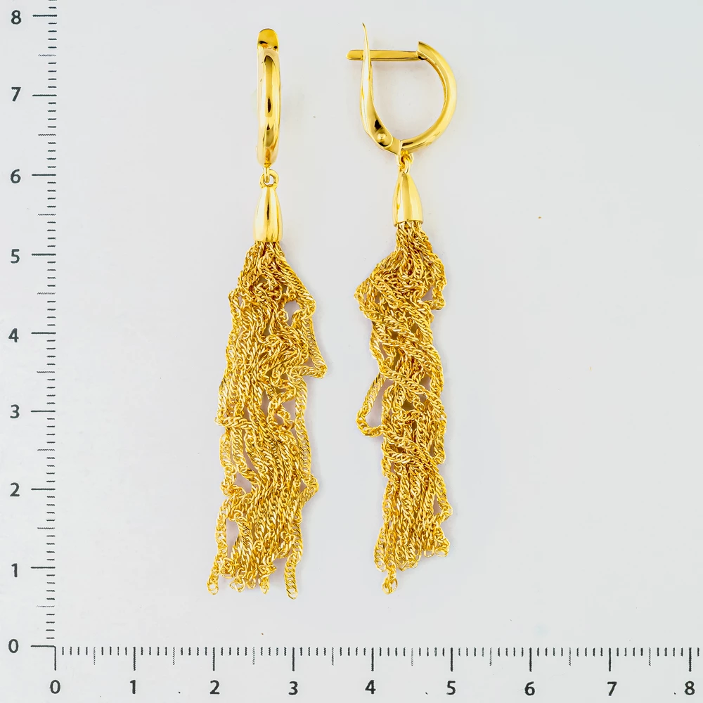 Серьги из желтого золота 585 пробы