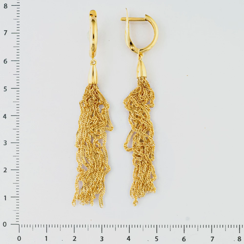 Серьги из желтого золота 585 пробы