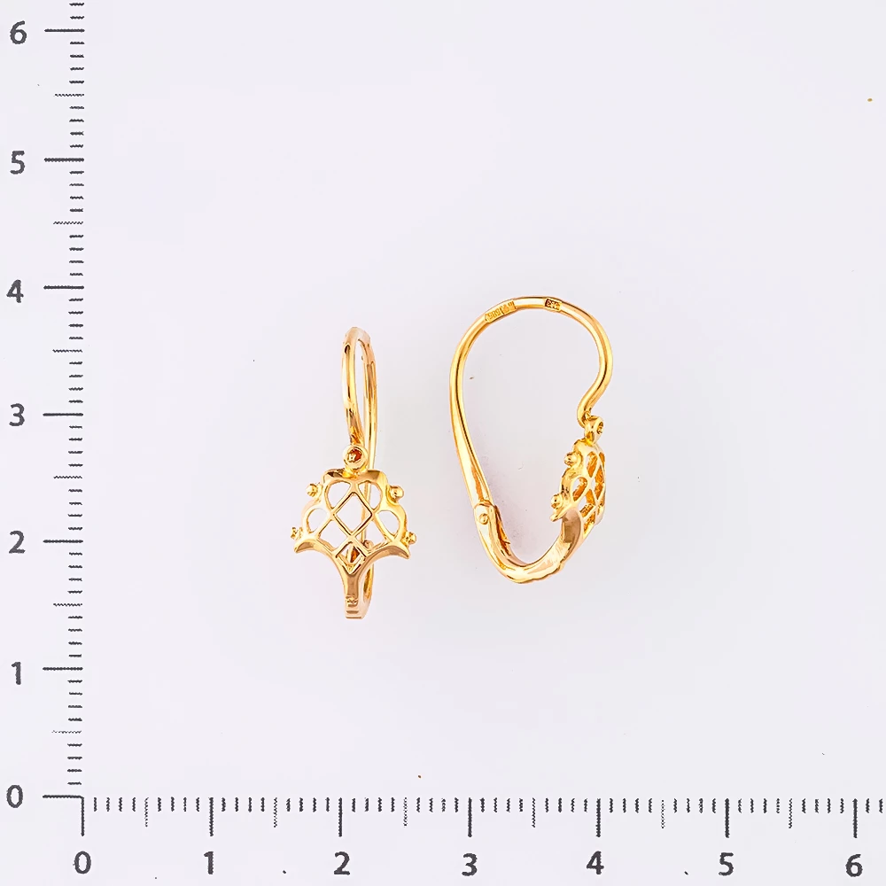 Серьги из красного золота 585 пробы
