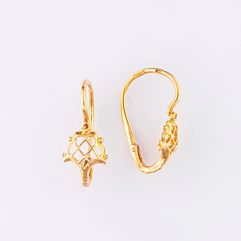 Серьги из красного золота 585 пробы