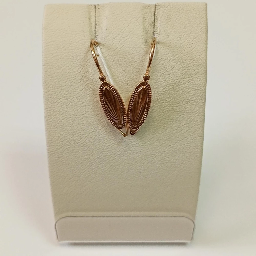 Серьги из красного золота 585 пробы