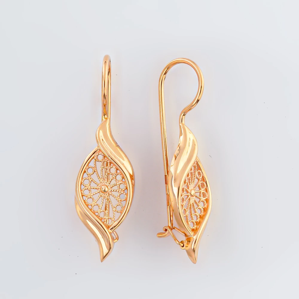 Серьги из красного золота 585 пробы