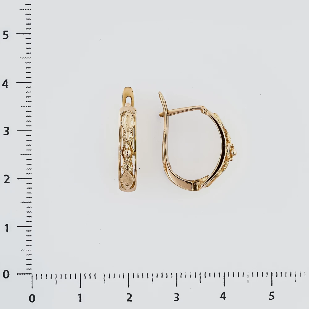 Серьги из красного золота 585 пробы