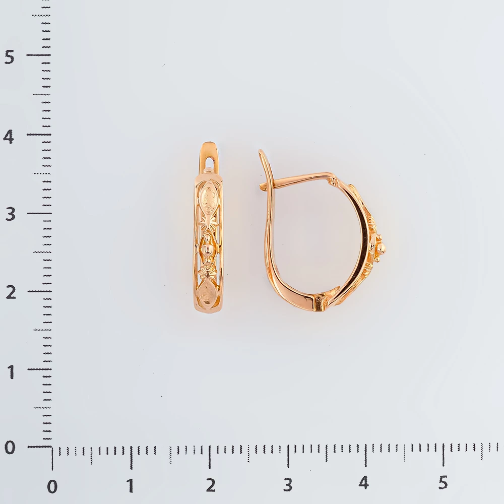 Серьги из красного золота 585 пробы