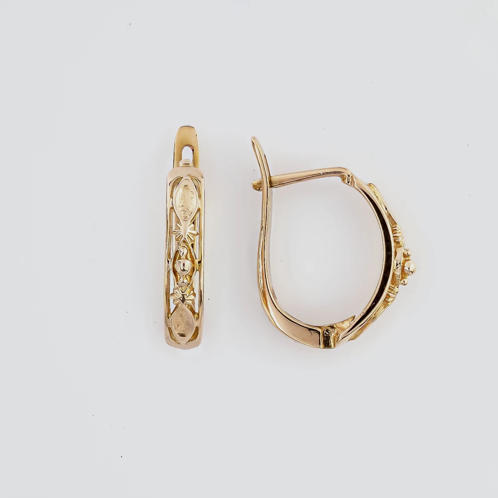 Серьги из красного золота 585 пробы
