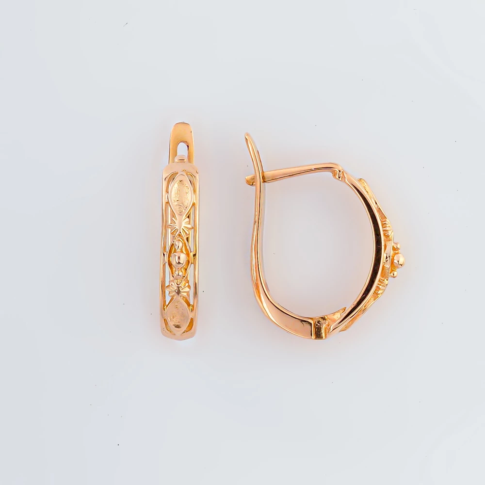 Серьги из красного золота 585 пробы