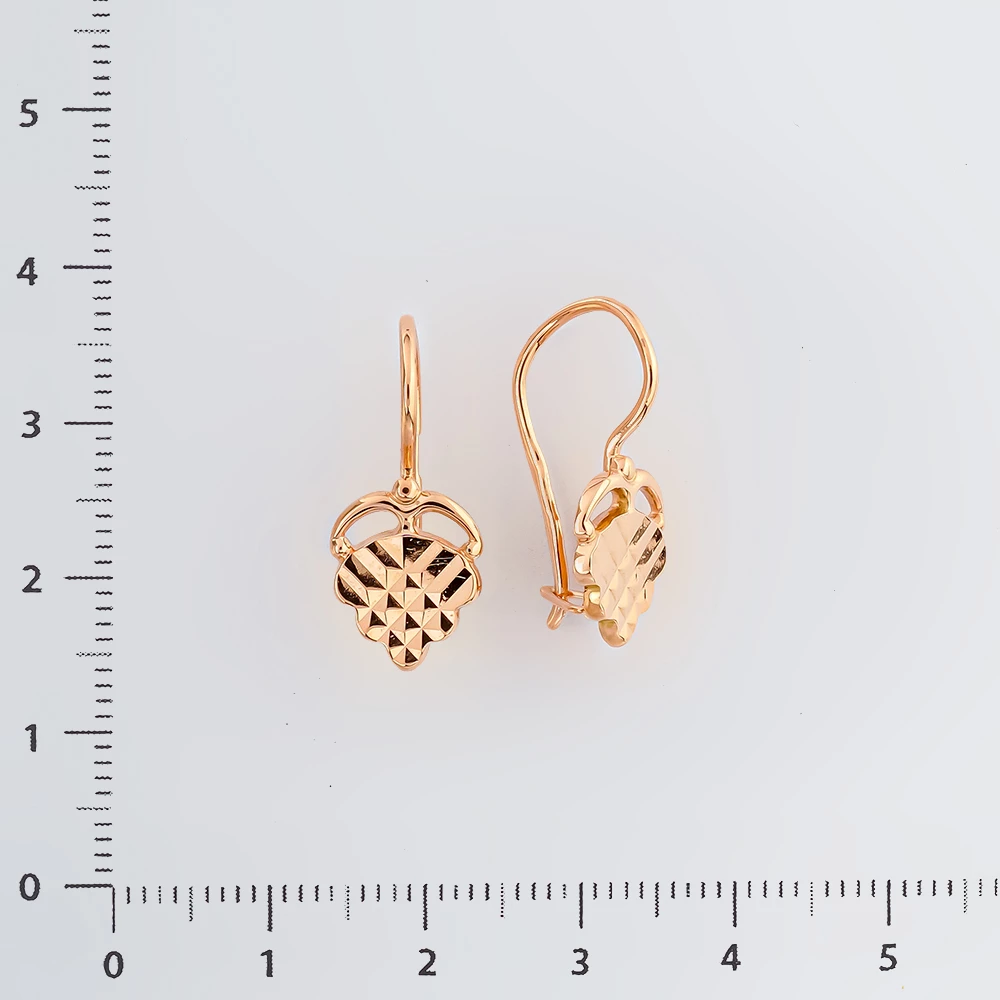 Серьги из красного золота 585 пробы
