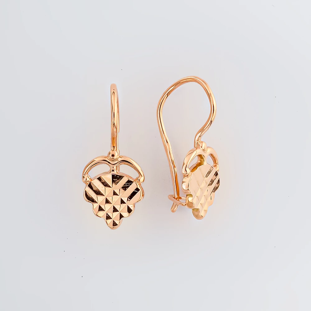 Серьги из красного золота 585 пробы