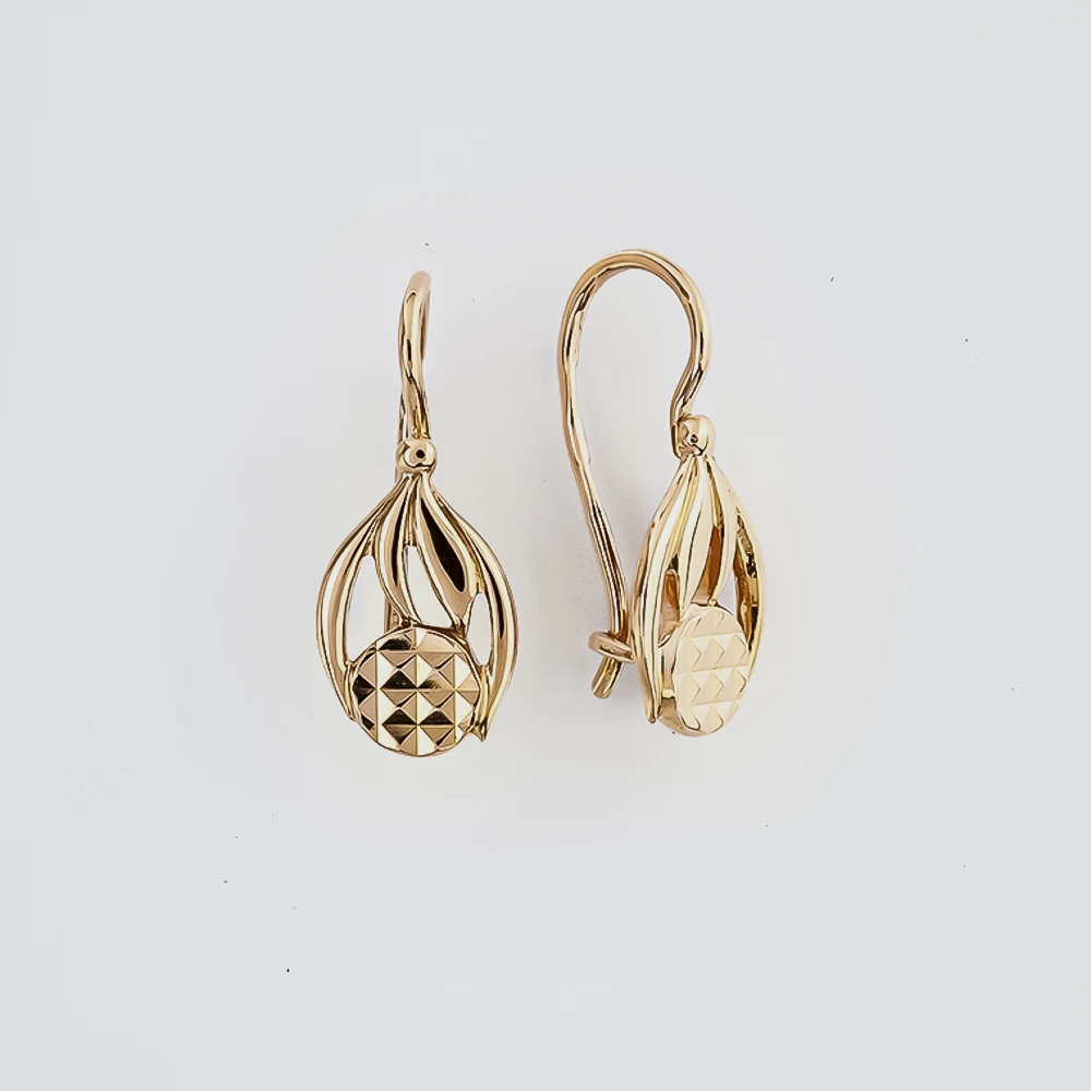 Серьги из красного золота 583 пробы