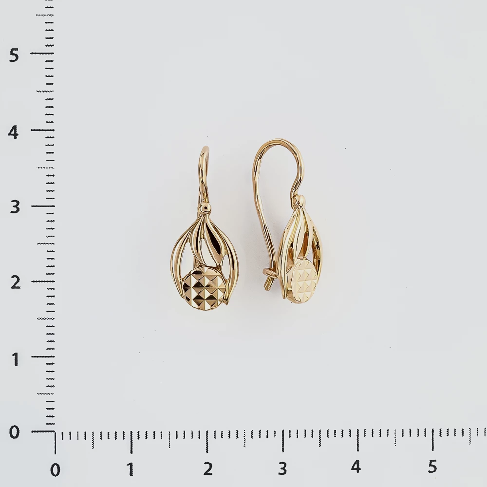 Серьги из красного золота 583 пробы