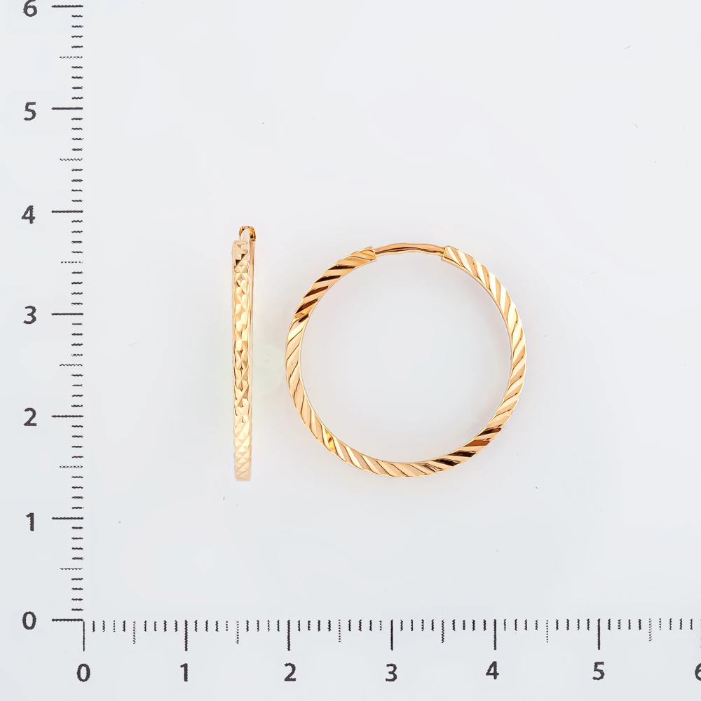 Серьги конго из красного золота 585 пробы