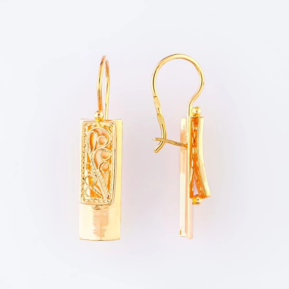 Серьги из красного золота 585 пробы