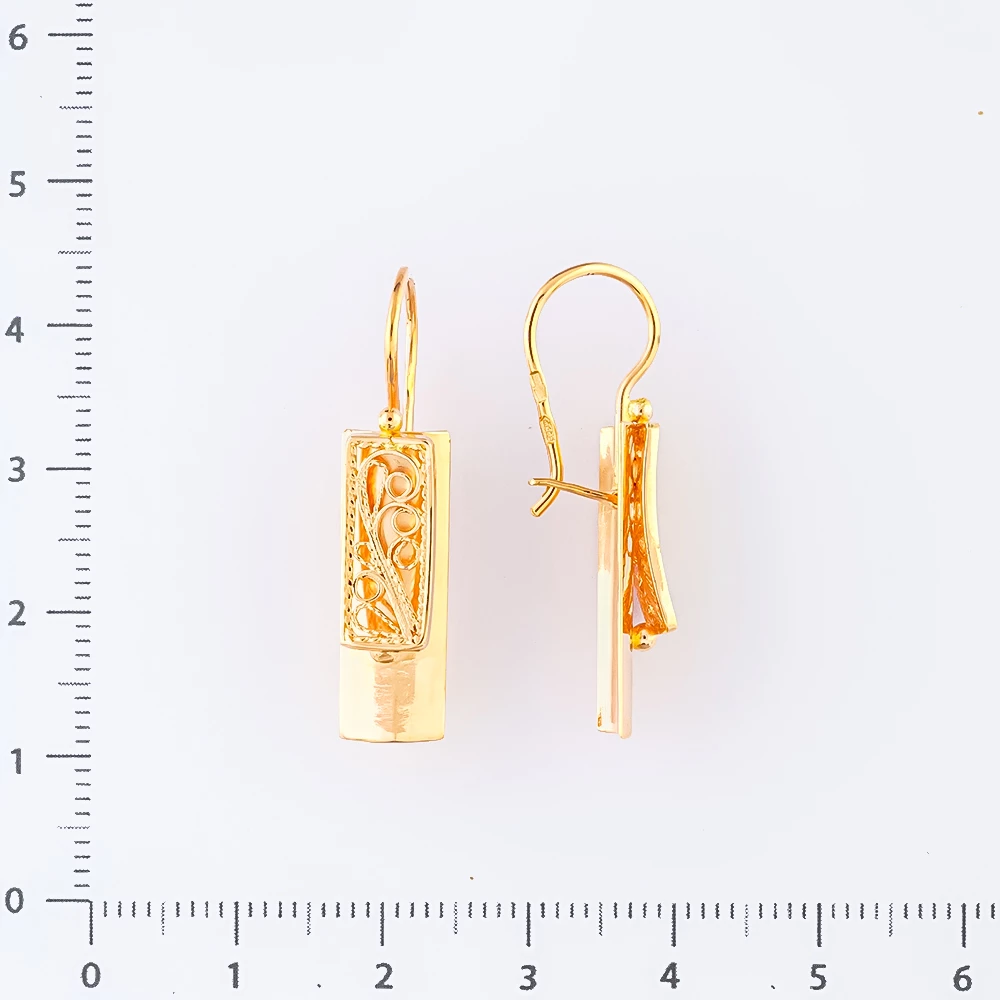 Серьги из красного золота 585 пробы