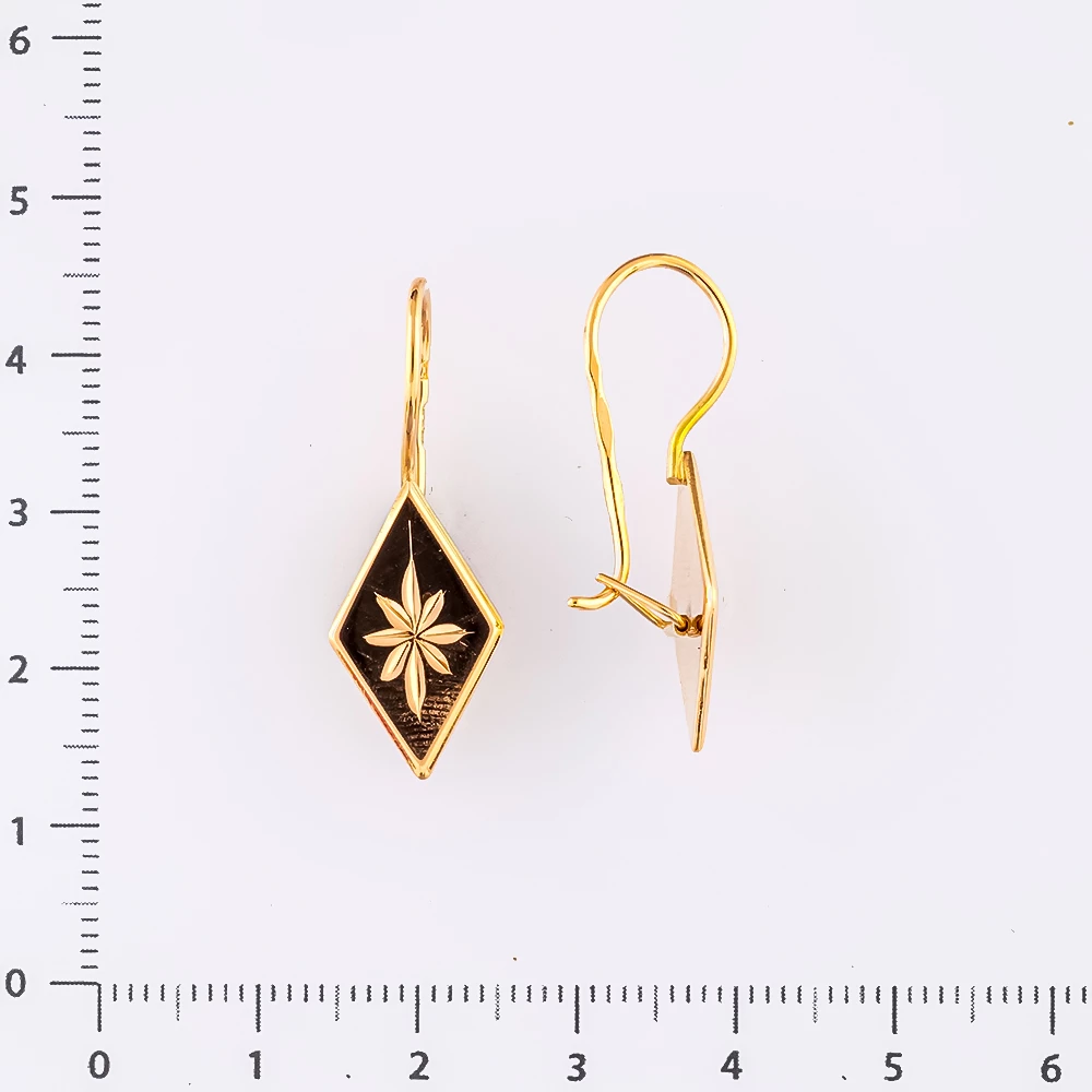 Серьги из красного золота 583 пробы