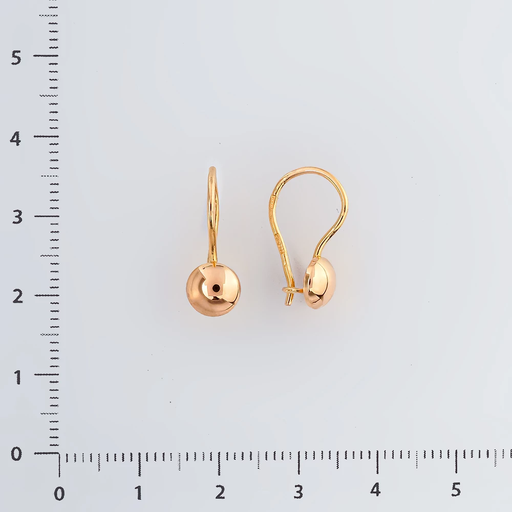 Серьги из красного золота 583 пробы