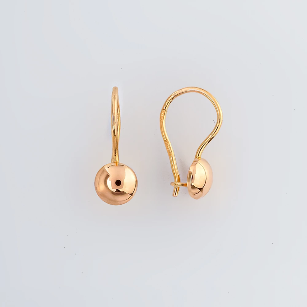 Серьги из красного золота 583 пробы