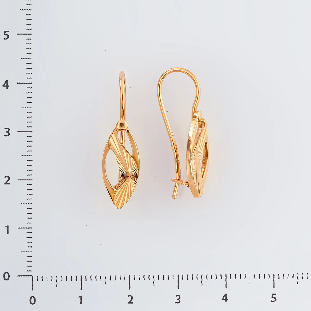 Серьги из красного золота 585 пробы