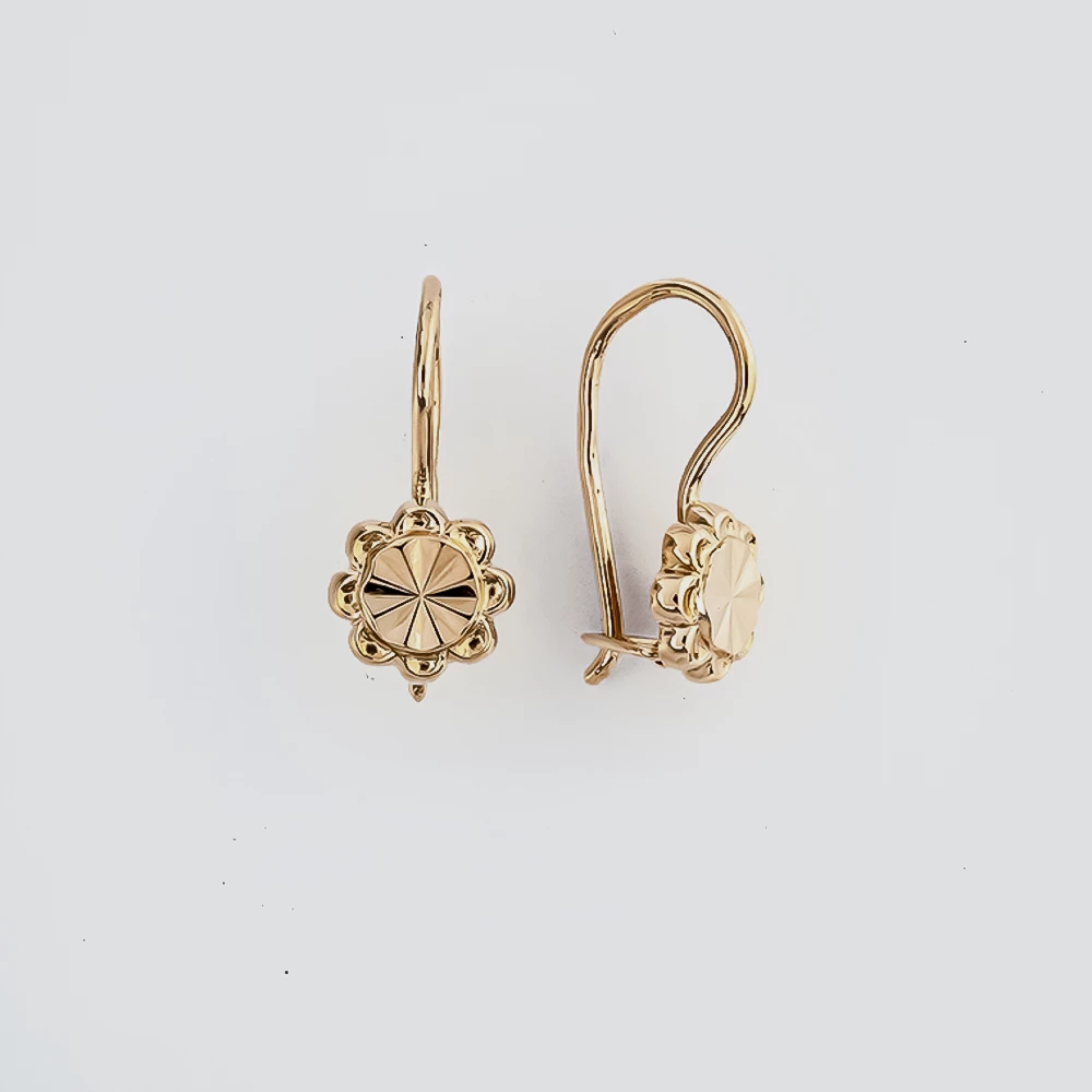 Серьги из красного золота 583 пробы