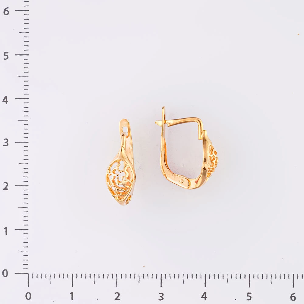 Серьги из красного золота 585 пробы