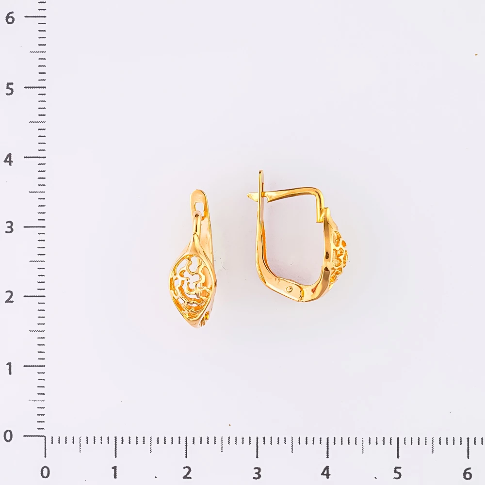 Серьги из красного золота 585 пробы