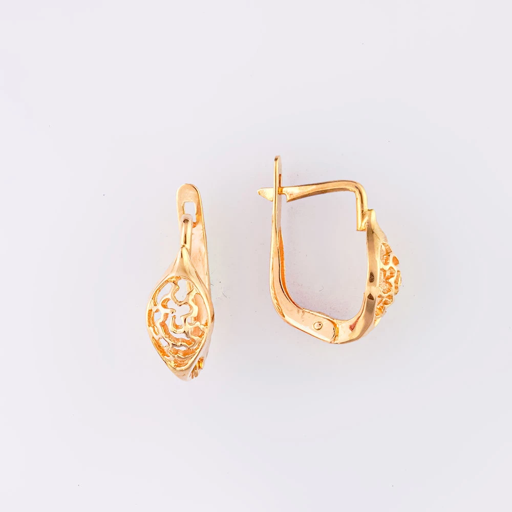 Серьги из красного золота 585 пробы