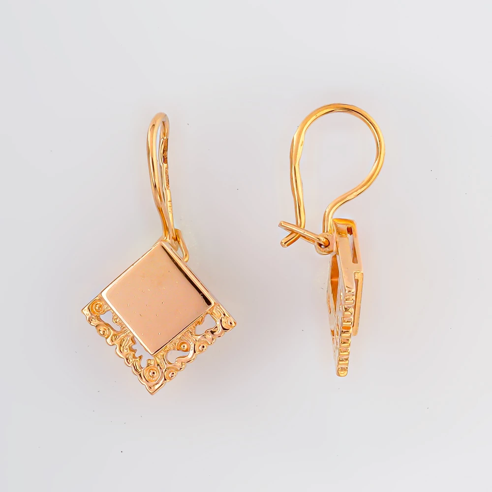 Серьги из красного золота 585 пробы
