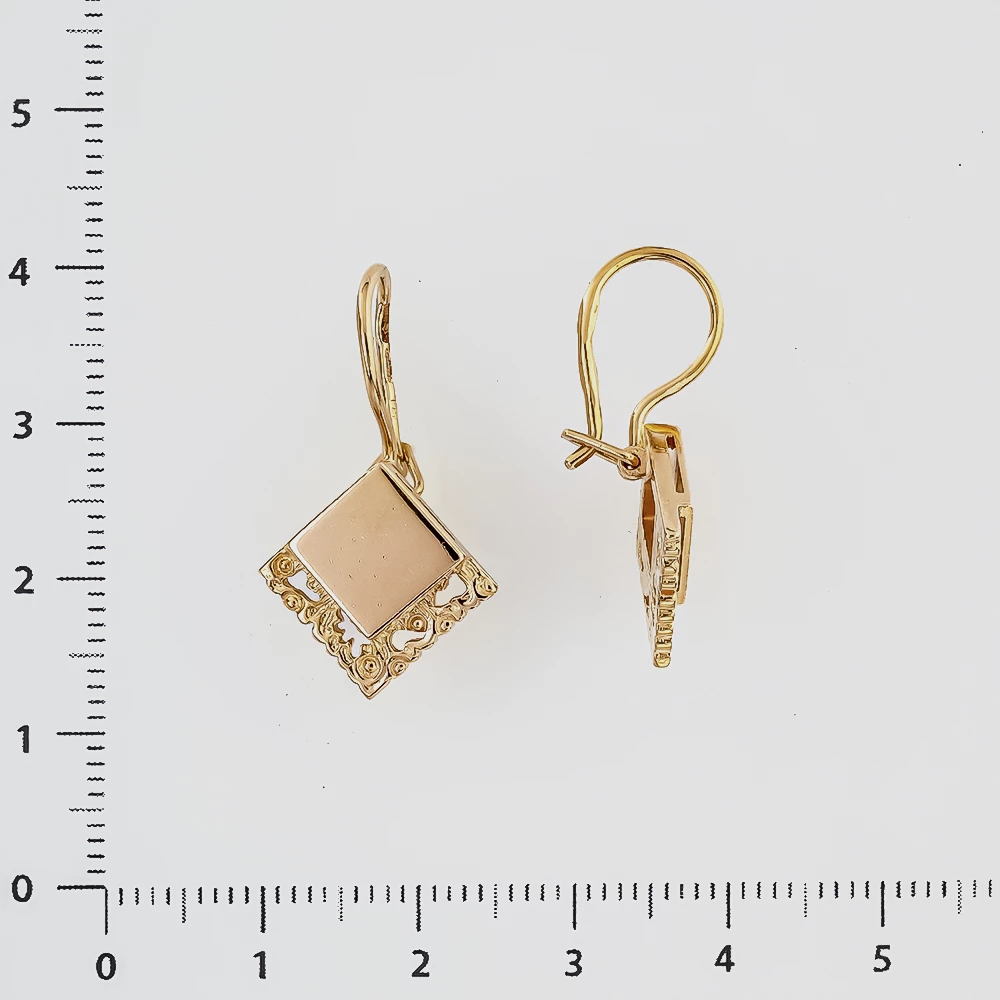 Серьги из красного золота 585 пробы