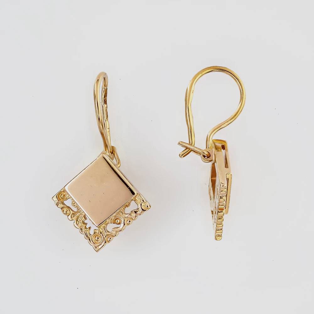 Серьги из красного золота 585 пробы