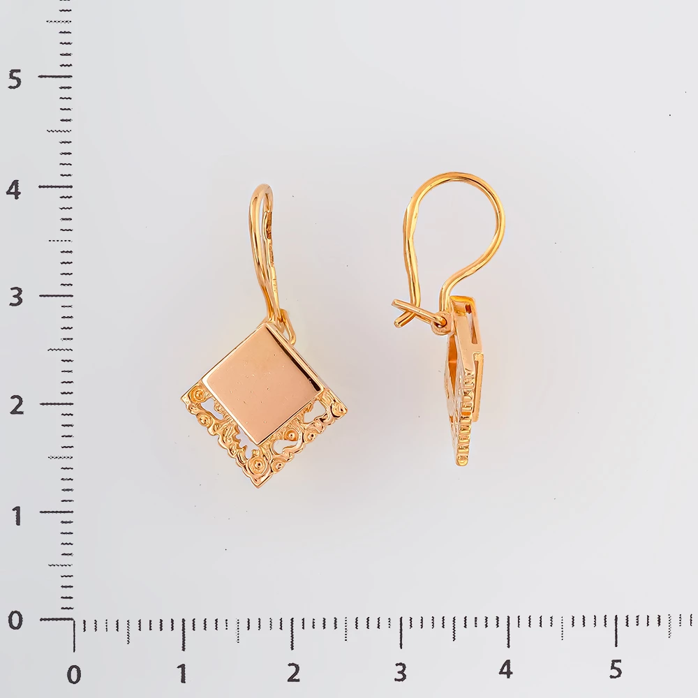 Серьги из красного золота 585 пробы