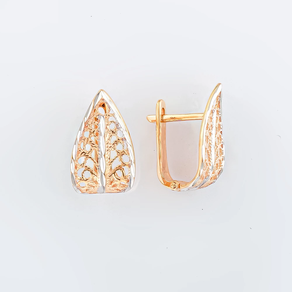 Серьги из красного золота 585 пробы