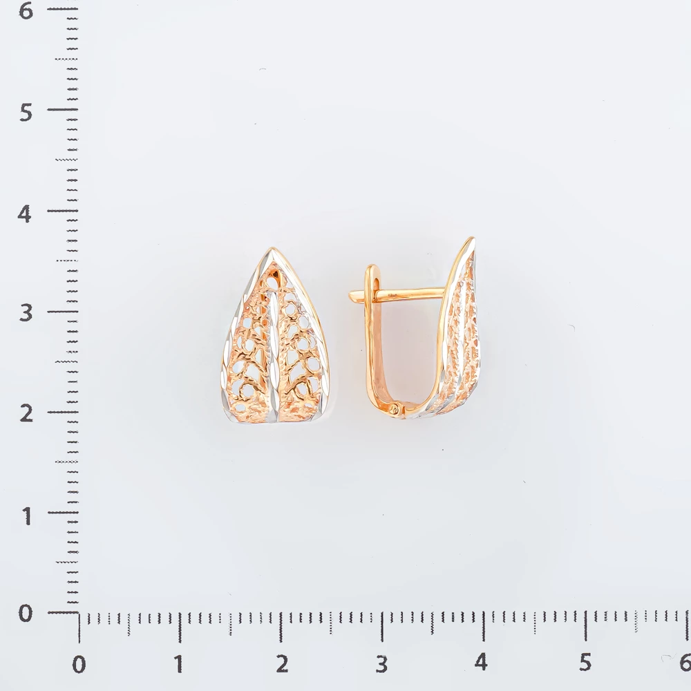 Серьги из красного золота 585 пробы
