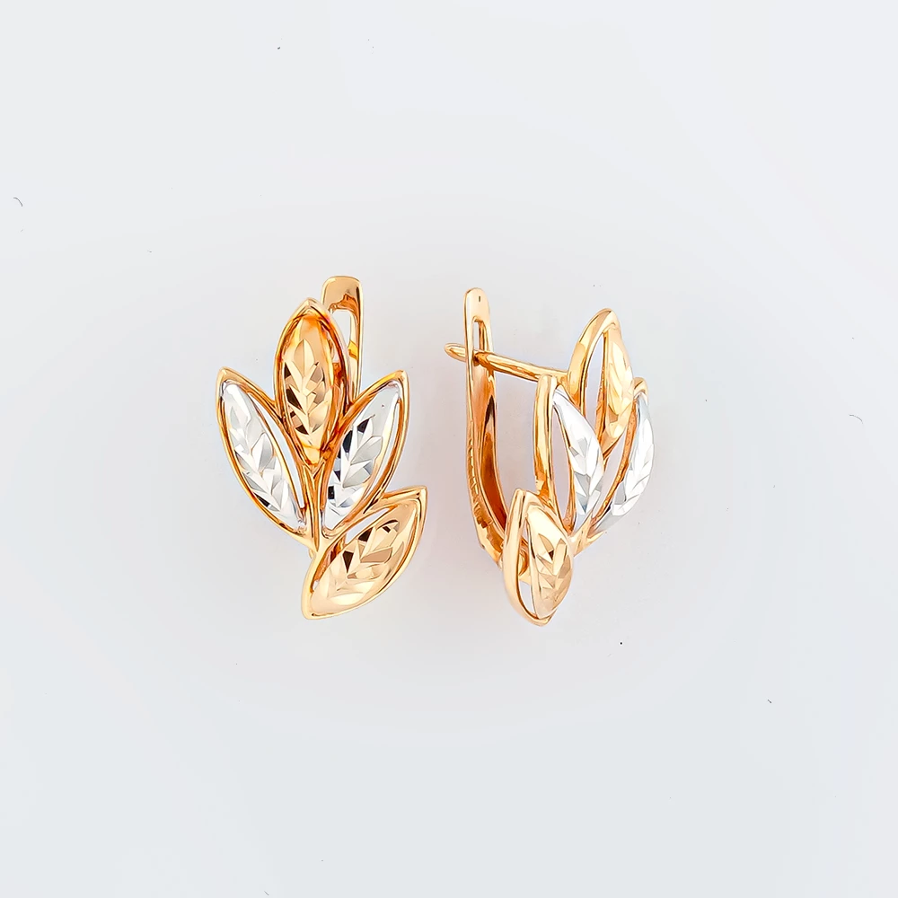 Серьги из красного золота 585 пробы