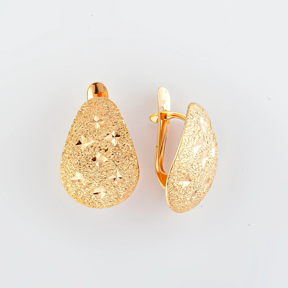 Серьги из красного золота 585 пробы