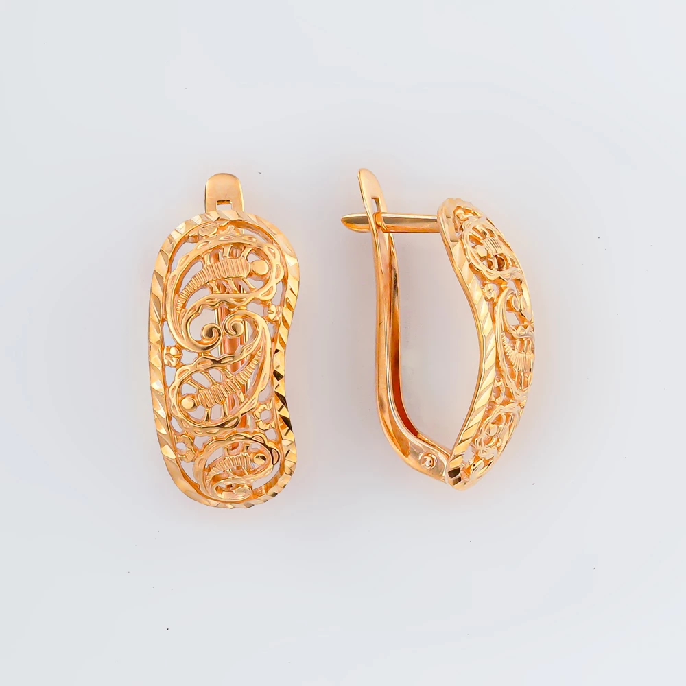 Серьги из красного золота 585 пробы