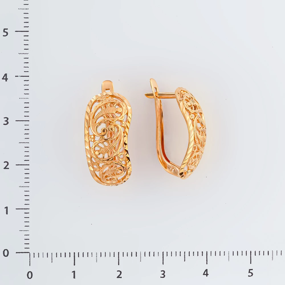 Серьги из красного золота 585 пробы