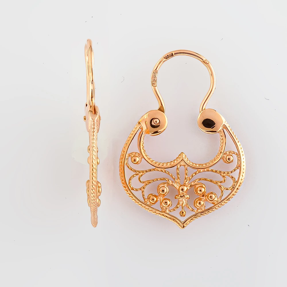 Серьги из красного золота 583 пробы