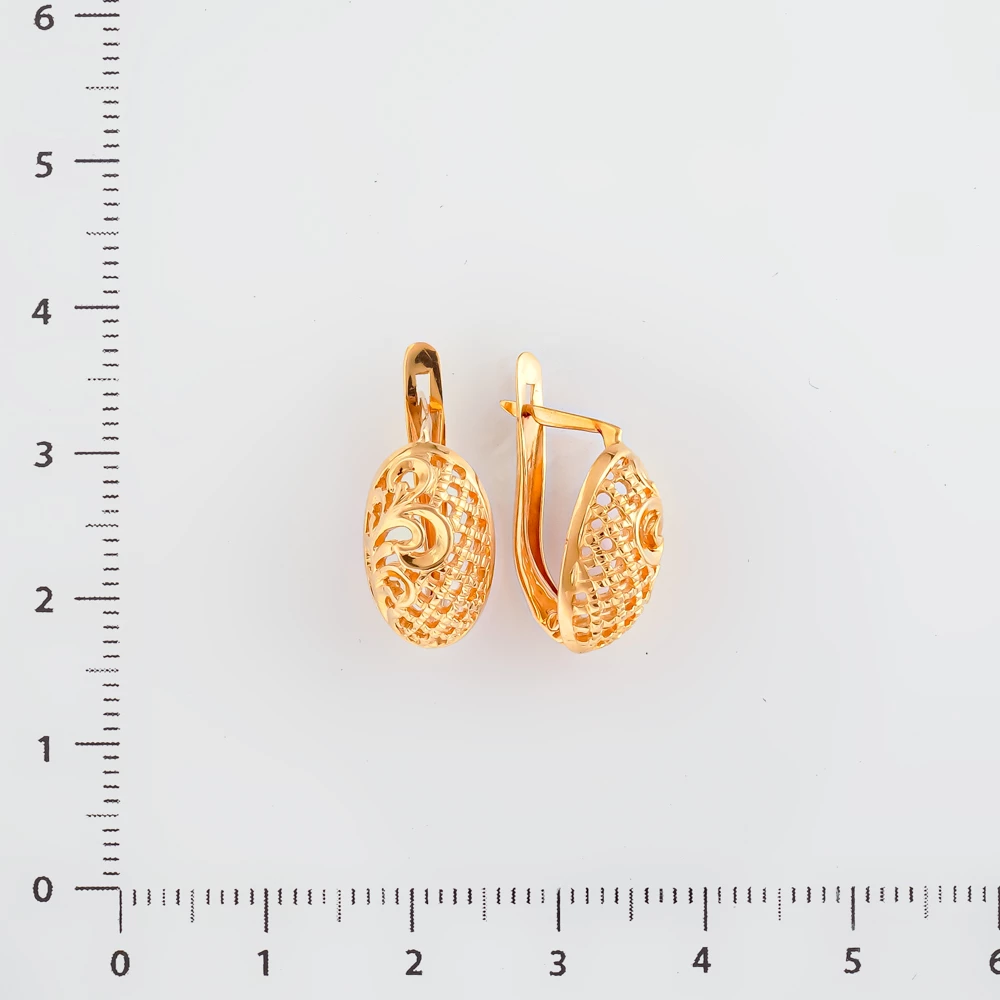 Серьги из красного золота 585 пробы