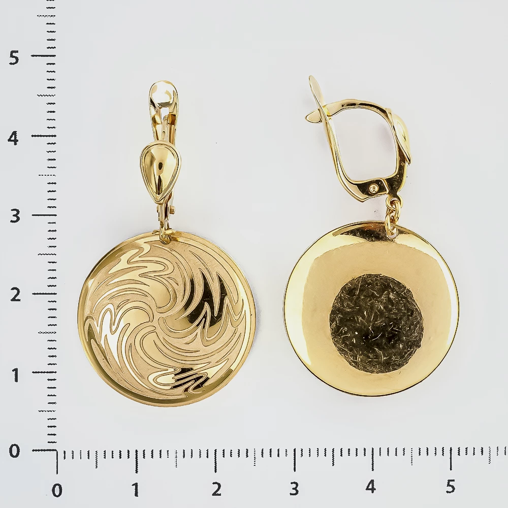 Серьги из желтого золота 585 пробы